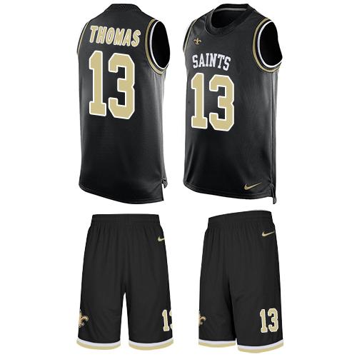 Nike Saints #13 Michael Thomas Black Team Color Men's Stitched NFL Limited Tank Top Suit Jersey - Click Image to Close